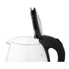 Чайник эл. HOMESTAR HS-1052 (106462) стекло., 1,2 л., нерж./черный