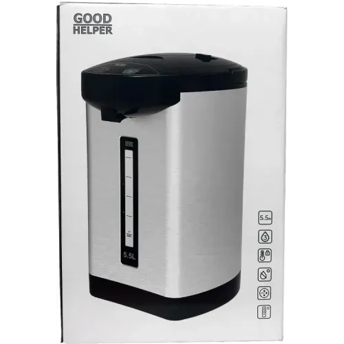 Термопот GOODHELPER TP-55A03, 5,5 л. серебристый/черный