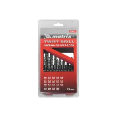 Набор сверл по металлу MATRIX HSS 19 пр (72388)