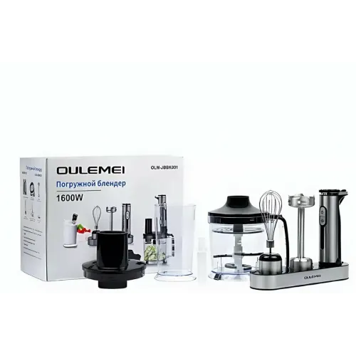Блендер погружной OULEMEI OLM-JBBK004 черный/нерж (*9)