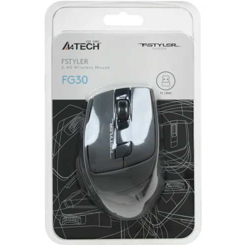 Мышь A4 Fstyler FG30 серый 