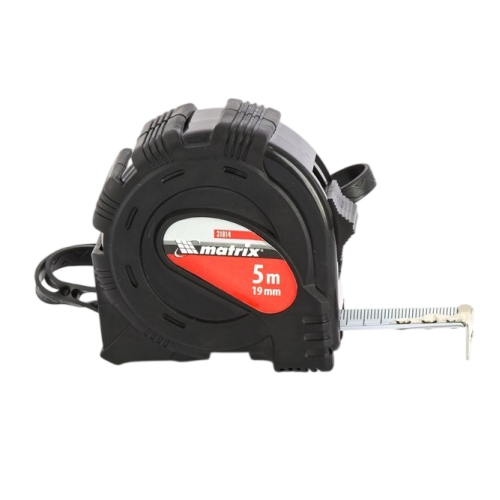 Рулетка MATRIX BLACK 5м х 19мм (31014)