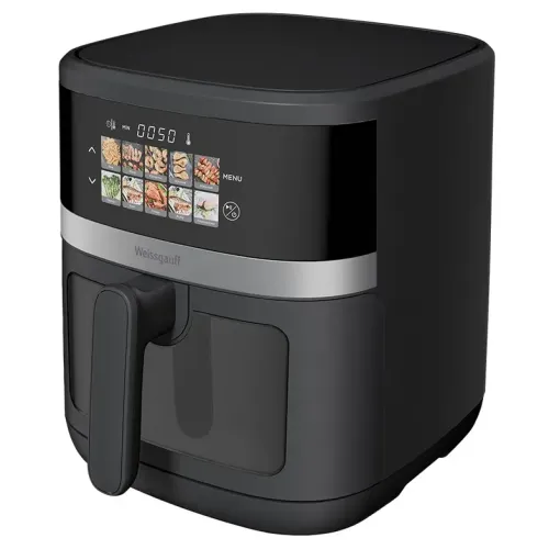 Аэрогриль WEISSGAUFF WAF 726 DS Digital OptiFry, 2 тена, 7 л., черный