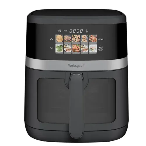 Аэрогриль WEISSGAUFF WAF 726 DS Digital OptiFry, 2 тена, 7 л., черный