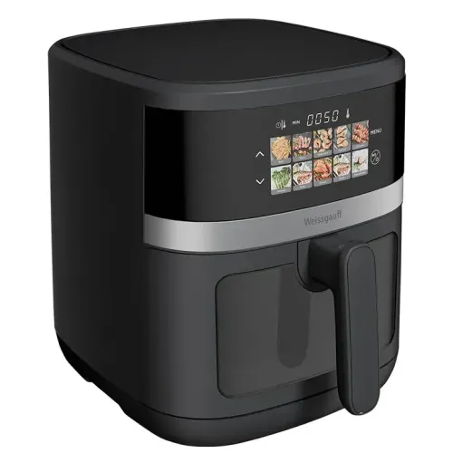 Аэрогриль WEISSGAUFF WAF 726 DS Digital OptiFry, 2 тена, 7 л., черный