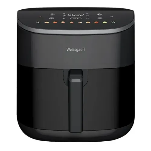 Аэрогриль WEISSGAUFF WAF 901 DS Air Fry Chef, пар, 2 тена, 9 л., черный