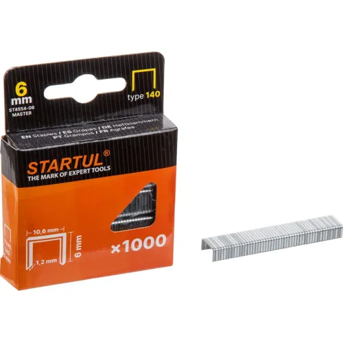 Скобы для степлера STARTUL MASTER тип 140, 6 мм 1000 шт (ST4554-06)