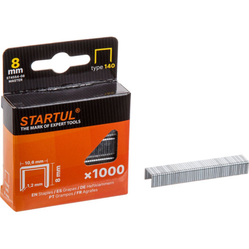 Скобы для степлера STARTUL MASTER тип 140, 8 мм 1000 шт (ST4554-08)