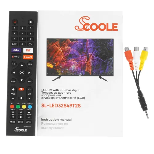 Телевизор 32" SCOOLE SL-LED32S49T2S SMART TV 