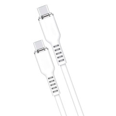 Кабель USB 3.0 Type-C - Type-C 1 м WALKER C795 60W белый (WC-795-TYP-TYP/WH)
