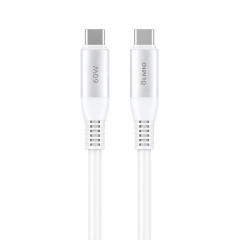 Кабель USB 3.0 Type-C - Type-C 1,2 м OLMIO 3A 60W PD Shield усиленный белый