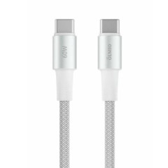 Кабель USB 3.0 Type-C - Type-C 1,2 м OLMIO 3A 60W PD Master усиленный белый