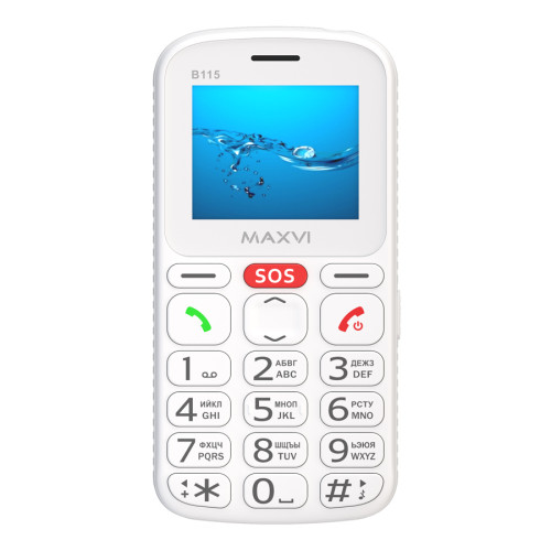 Сотовый телефон Maxvi B115 белый