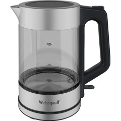 Чайник эл. Weissgauff WK 1720 EcoGlass Inox, нерж./стекло/черный