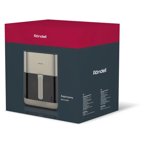 Аэрогриль RONDELL RDE-AF555, пар, 2 тена, 6 л., шампань