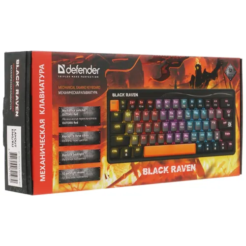 Клавиатура Defender Black Raven GK-417 серый