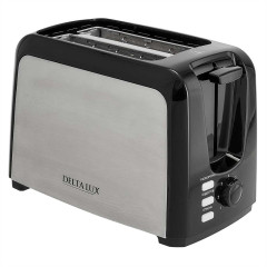 Тостер DELTA LUX DL-090 черный/сталь
