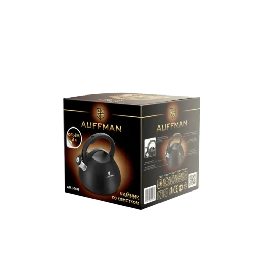Чайник со свистком AUFFMAN AM-3406, 3 л., черный