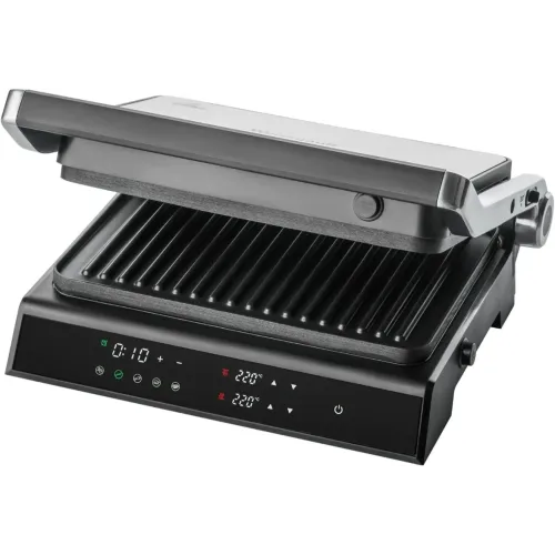 Гриль Weissgauff WCG 150 X digital inox, 3 в 1 черный/серый