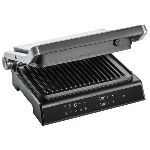 Гриль Weissgauff WCG 150 X digital inox, 3 в 1 черный/серый