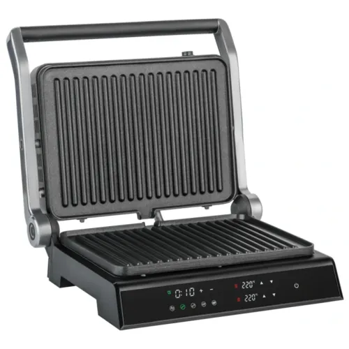 Гриль Weissgauff WCG 150 X digital inox, 3 в 1 черный/серый