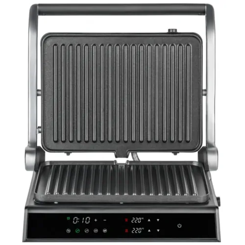 Гриль Weissgauff WCG 150 X digital inox, 3 в 1 черный/серый