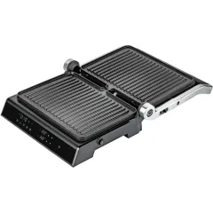 Гриль Weissgauff WCG 150 X digital inox, 3 в 1 черный/серый