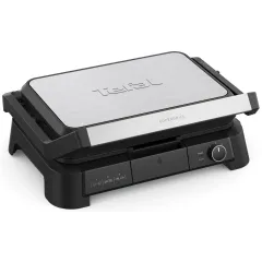 Гриль TEFAL GC520DE0 SuperGrill, 3 в 1, черный/металлик