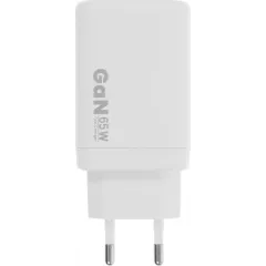 СЗУ Borasco 3.0A 65W Borasco USB QC3.0 + USB-C PD двухпортовое белое