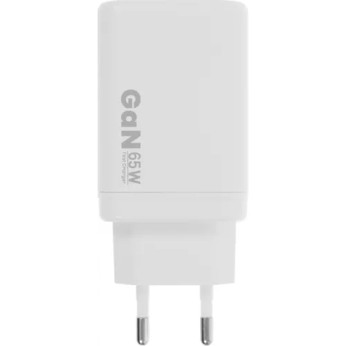 СЗУ Borasco 3.0A 65W Borasco USB QC3.0 + USB-C PD двухпортовое белое
