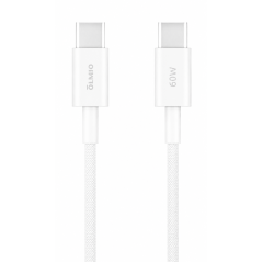 Кабель USB 3.0 Type-C - Type-C 1,2 м OLMIO 3A 60W PD Simple текстильный усиленный белый (041711) 
