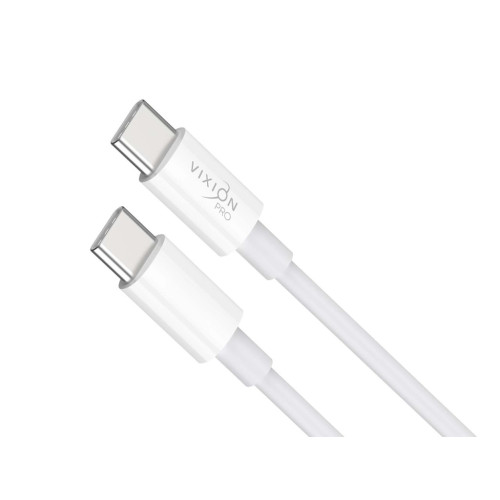 Кабель USB 3.0 Type-C - Type-C 1 м Vixion VX-35c PRO 5A 100W белый (УТ-00000146)