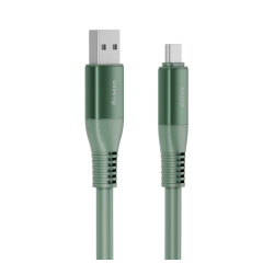 Кабель USB 2.0 A вилка - Type C 1.2 м Olmio 6A 66W PD Shield усиленный темно-зеленый