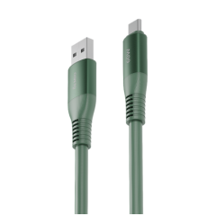 Кабель USB 2.0 A вилка - Type C 1.2 м Olmio 6A 66W PD Shield усиленный темно-зеленый
