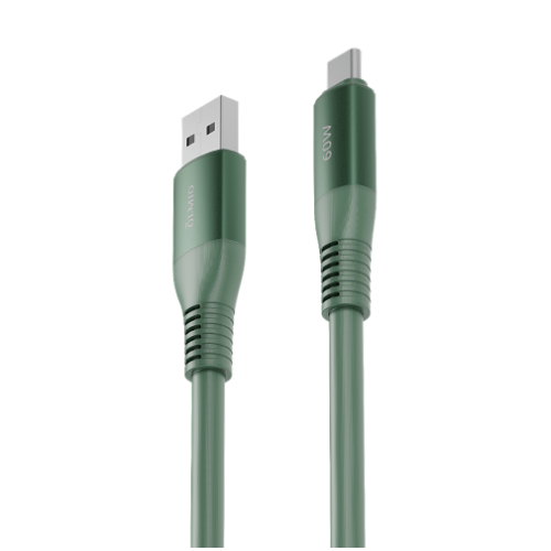 Кабель USB 2.0 A вилка - Type C 1.2 м Olmio 6A 66W PD Shield усиленный темно-зеленый