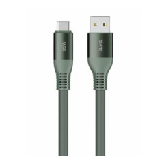 Кабель USB 2.0 A вилка - Type C 1.2 м Olmio 6A 66W PD Shield усиленный темно-зеленый