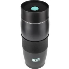 Термокружка LARA LR04-24, двойные стенки, 380 мл, черный