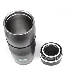 Термокружка LARA LR04-24, двойные стенки, 380 мл, черный