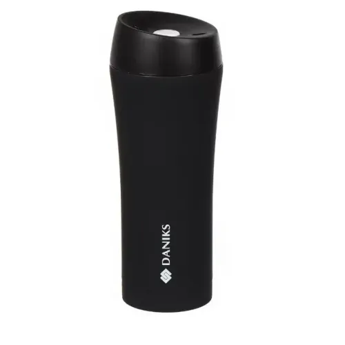 Термокружка DANIKS, нерж., 450 мл., черная (SL-NT015-soft-black)(430662)