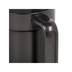 Термокружка DANIKS, нерж./пласт., 400 мл., ручка, черная (XYG-003-black)(459433)