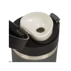 Термокружка DANIKS, нерж./пласт., 430 мл., серый/черная (JS-002-black-grey)(459430)