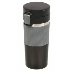 Термокружка DANIKS, нерж./пласт., 430 мл., серый/черная (JS-002-black-grey)(459430)