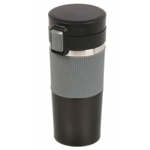 Термокружка DANIKS, нерж./пласт., 430 мл., серый/черная (JS-002-black-grey)(459430)