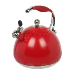 Чайник со свистком Daniks WT-T1054-RED Carezza, индукция, красный, 3 л.(516956)