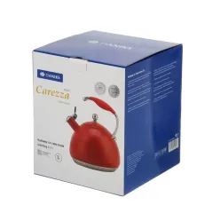 Чайник со свистком Daniks WT-T1054-RED Carezza, индукция, красный, 3 л.(516956)