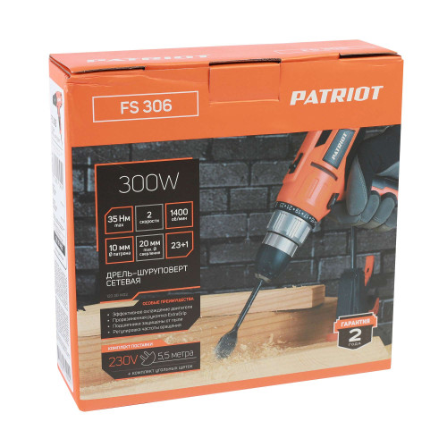 Дрель-шуруповерт PATRIOT FS 306