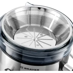 Соковыжималка центробежная BRAYER BR1705, дисплей, стальной/черный