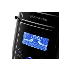 Мультиварка-скороварка BRAYER BR2401, 6 л.,нерж./черный