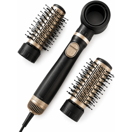 Фен-расческа King Professional KP-6049 черная/золотистая