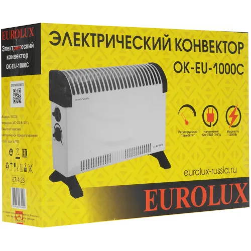 Обогреватель конвекторный EUROLUX ОК-EU-1000C
